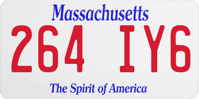 MA license plate 264IY6
