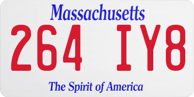 MA license plate 264IY8