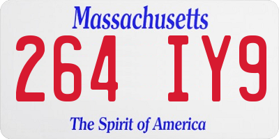 MA license plate 264IY9