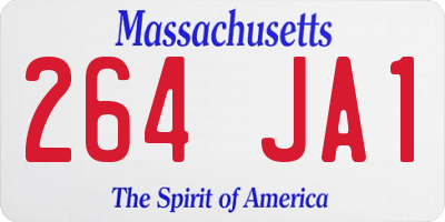 MA license plate 264JA1