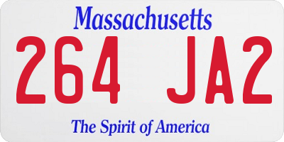 MA license plate 264JA2