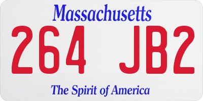 MA license plate 264JB2