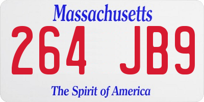 MA license plate 264JB9