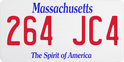 MA license plate 264JC4