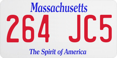 MA license plate 264JC5
