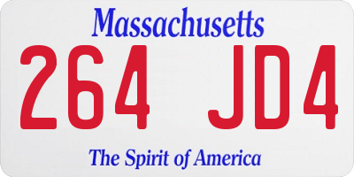MA license plate 264JD4