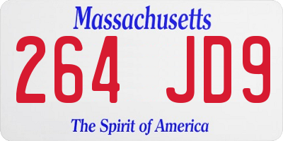 MA license plate 264JD9