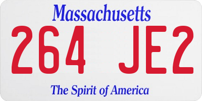 MA license plate 264JE2