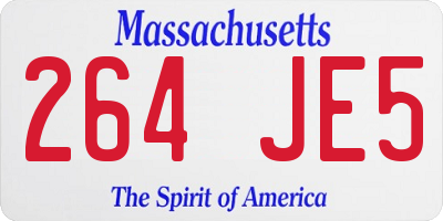 MA license plate 264JE5