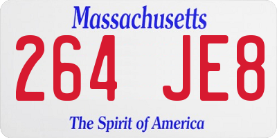 MA license plate 264JE8