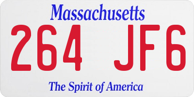 MA license plate 264JF6
