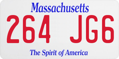 MA license plate 264JG6