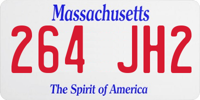 MA license plate 264JH2