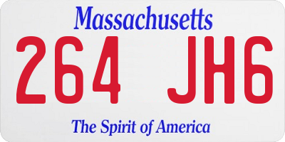 MA license plate 264JH6