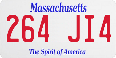 MA license plate 264JI4