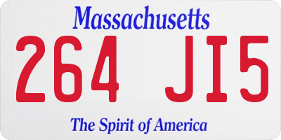 MA license plate 264JI5