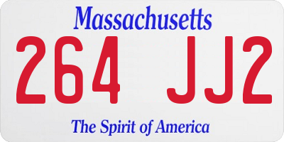 MA license plate 264JJ2