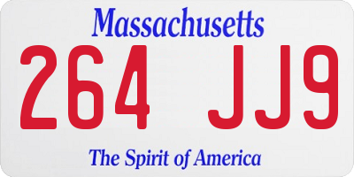 MA license plate 264JJ9