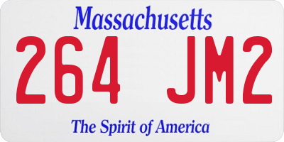 MA license plate 264JM2