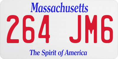 MA license plate 264JM6