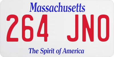 MA license plate 264JN0
