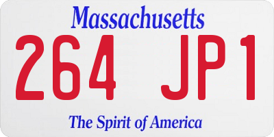MA license plate 264JP1