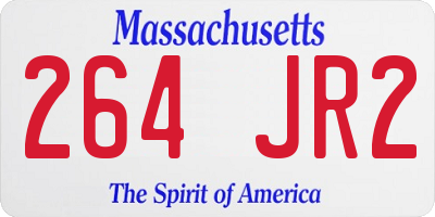 MA license plate 264JR2