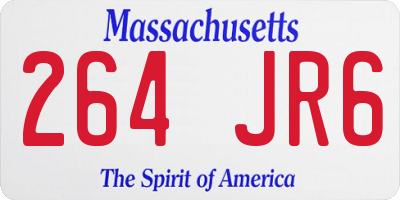 MA license plate 264JR6