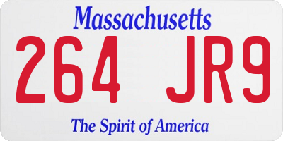 MA license plate 264JR9