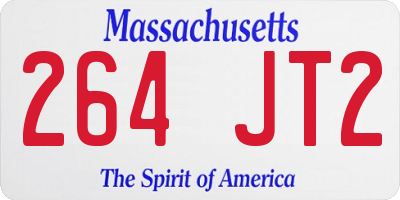 MA license plate 264JT2