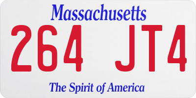 MA license plate 264JT4