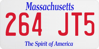 MA license plate 264JT5