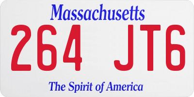 MA license plate 264JT6