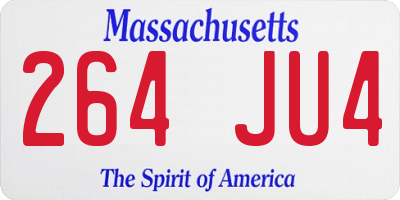MA license plate 264JU4