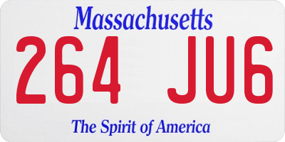 MA license plate 264JU6
