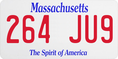 MA license plate 264JU9