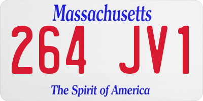 MA license plate 264JV1