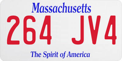 MA license plate 264JV4
