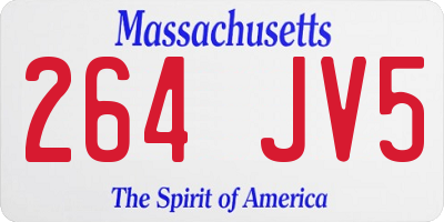 MA license plate 264JV5