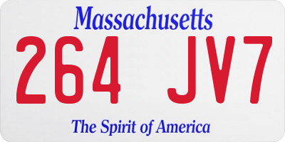 MA license plate 264JV7
