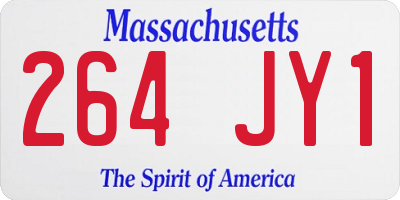 MA license plate 264JY1