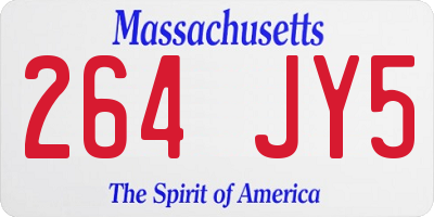 MA license plate 264JY5