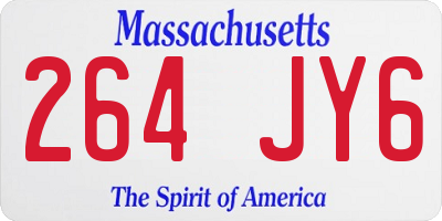 MA license plate 264JY6