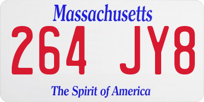 MA license plate 264JY8