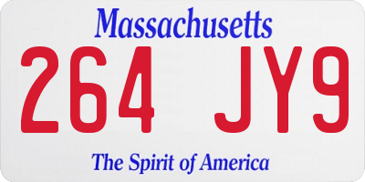MA license plate 264JY9
