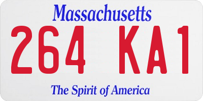 MA license plate 264KA1
