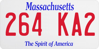 MA license plate 264KA2