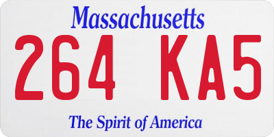 MA license plate 264KA5