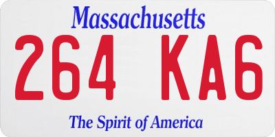 MA license plate 264KA6