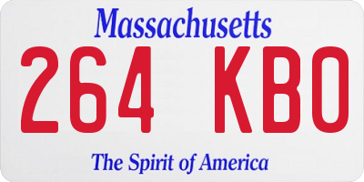 MA license plate 264KB0